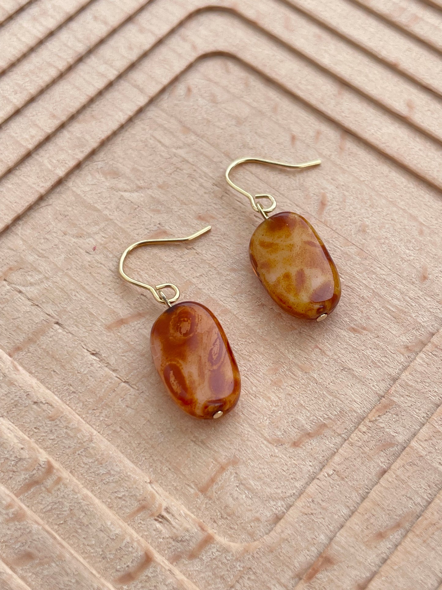 Mari - Warm Toned Minimal Earrings