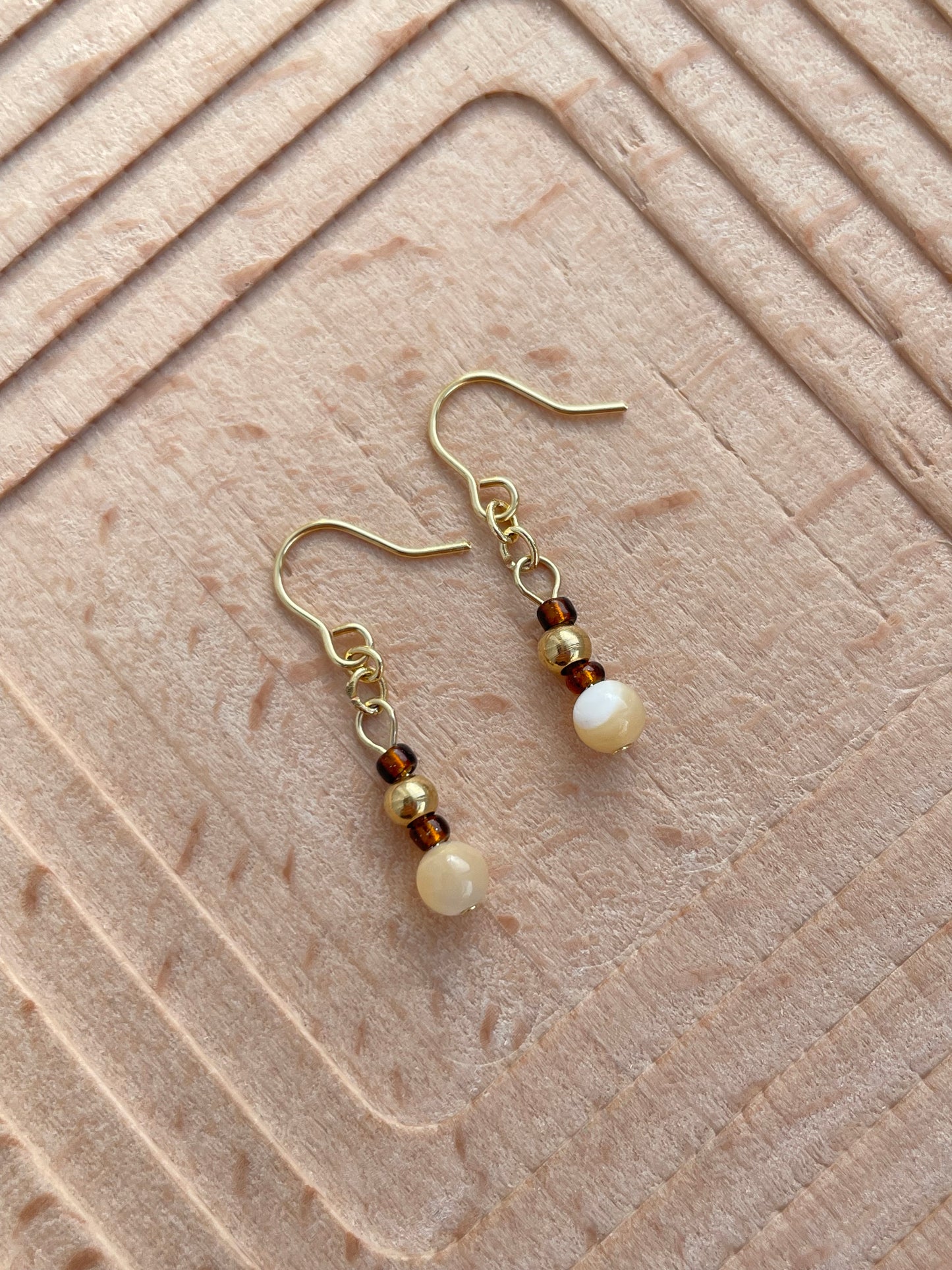 Maya - Warm Toned Minimal Earrings
