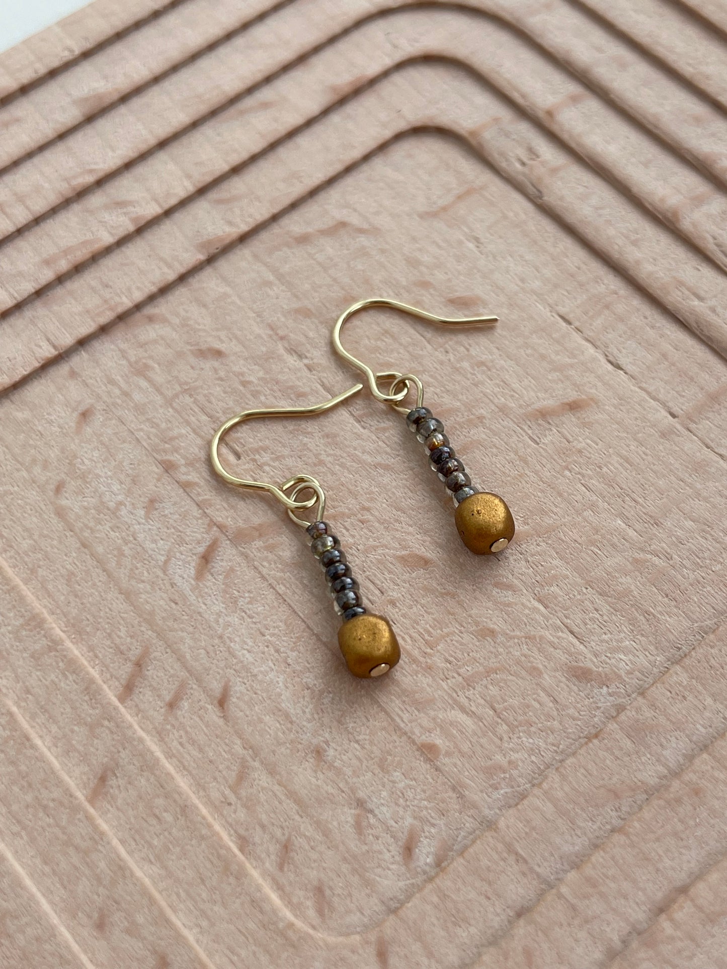 Akira - Warm Toned Minimal Earrings
