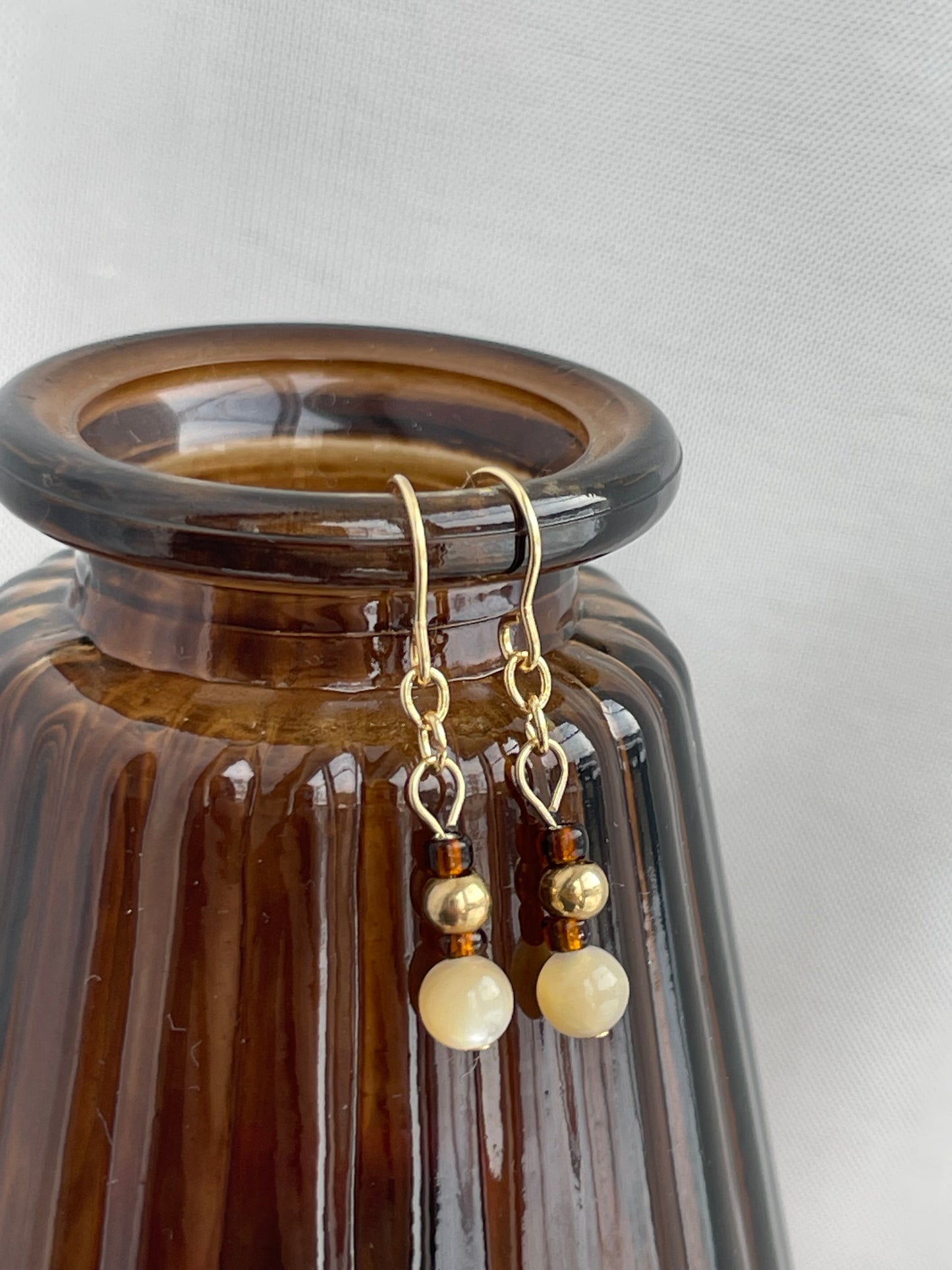 Maya - Warm Toned Minimal Earrings